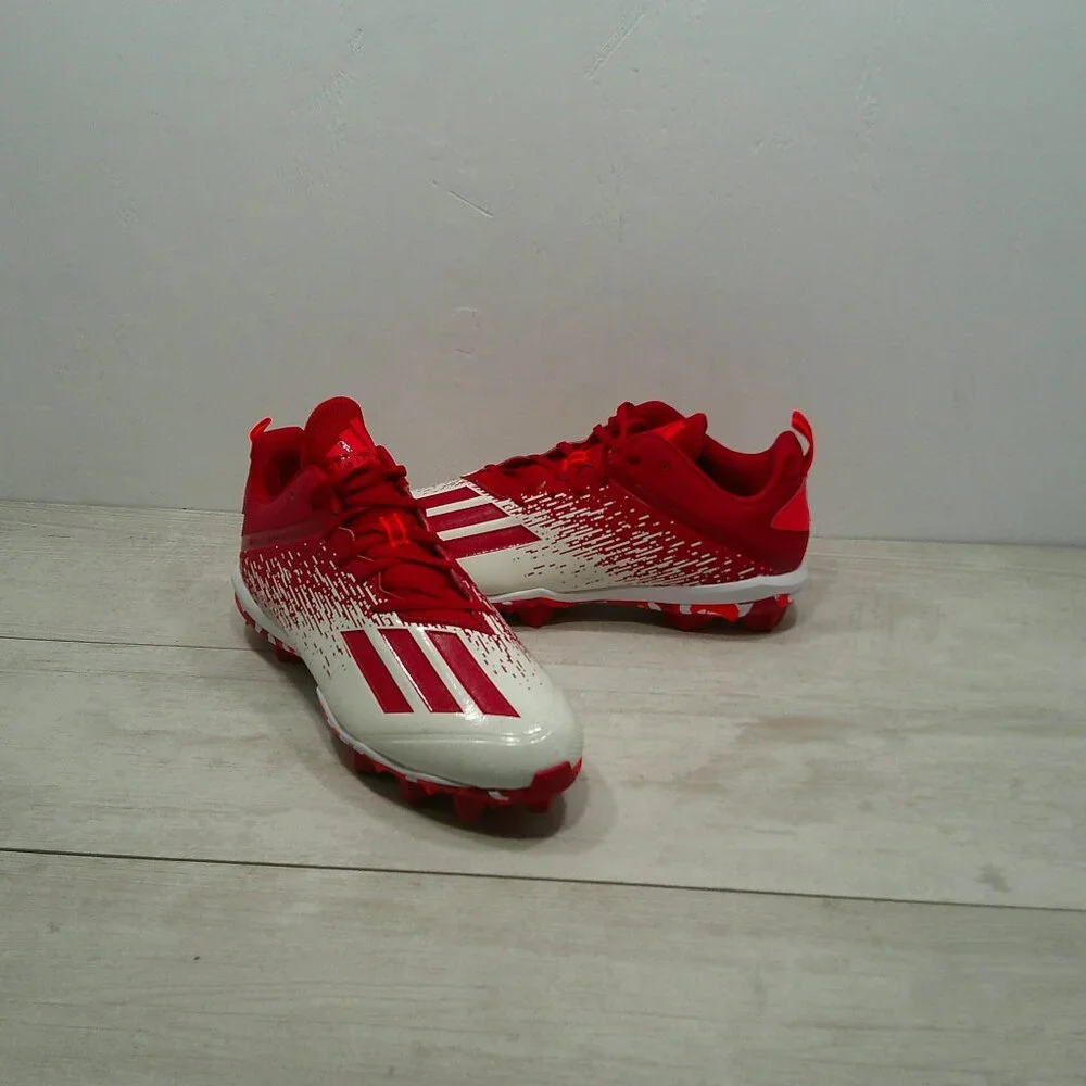 Adidas Adizero Spark MD Football Cleats Red White EH3442 Men’s Size 11.5 | UK 11